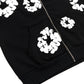 Denim Tears Cotton Wreath Zip Hoodie Black