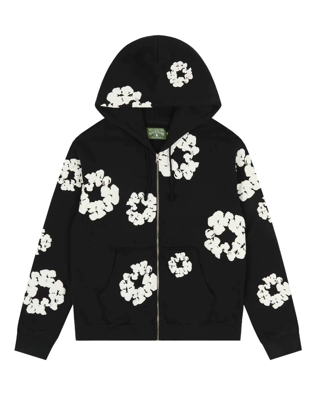 Denim Tears Cotton Wreath Zip Hoodie Black